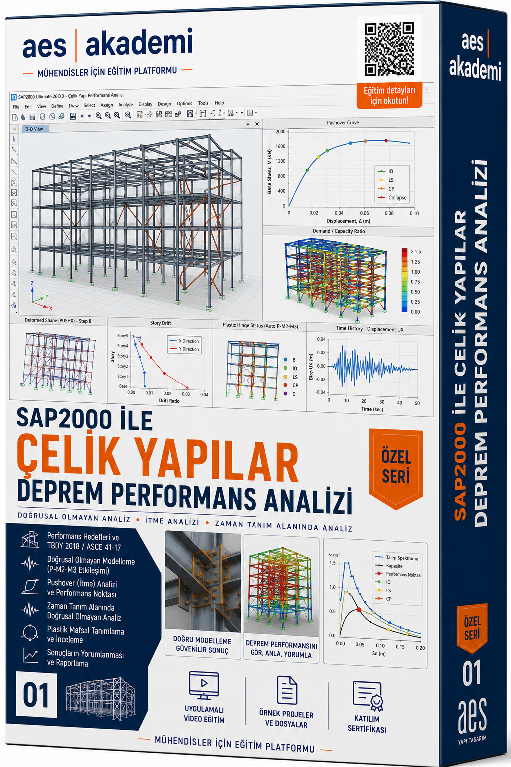 Sap2000 İle Çelik Yapılar Deprem Performans Analizi (Offline)